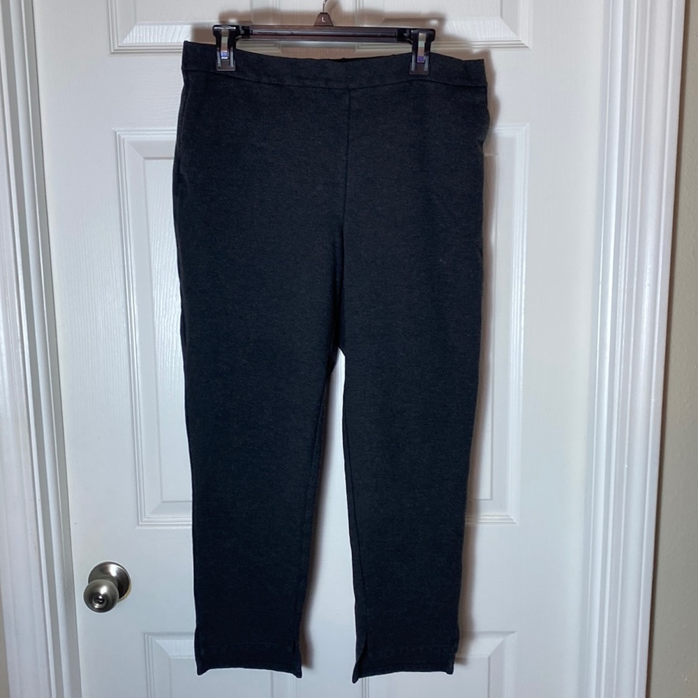 Worthington Women’s Knit Pants Rayon Nylon Spandex Blend with pockets pull up L